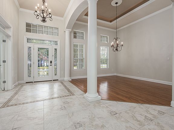 Entrance and formal dining room