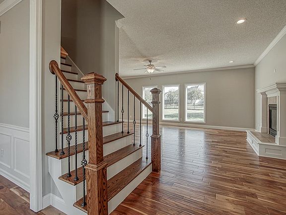 Entry way looking into living room.