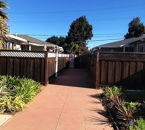 Walkway to front gate of duplex unit