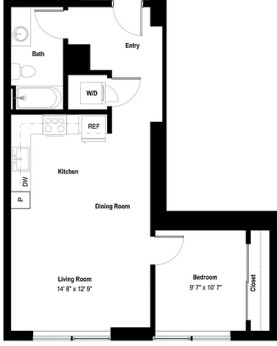 Floor plan 1X1 K