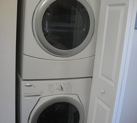 washer and dryer in the unit
