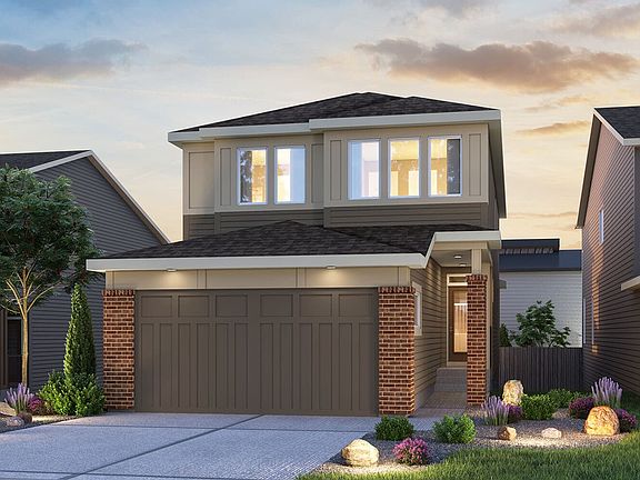 A digital rendering of the Columbia Prairie elevation by Brookfield Residential in Calgary.