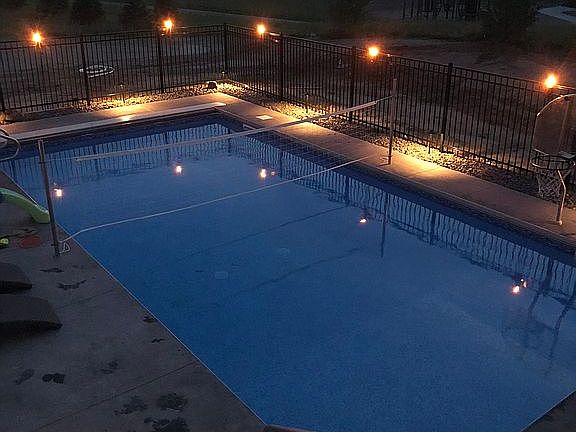 Backyard pool and patio