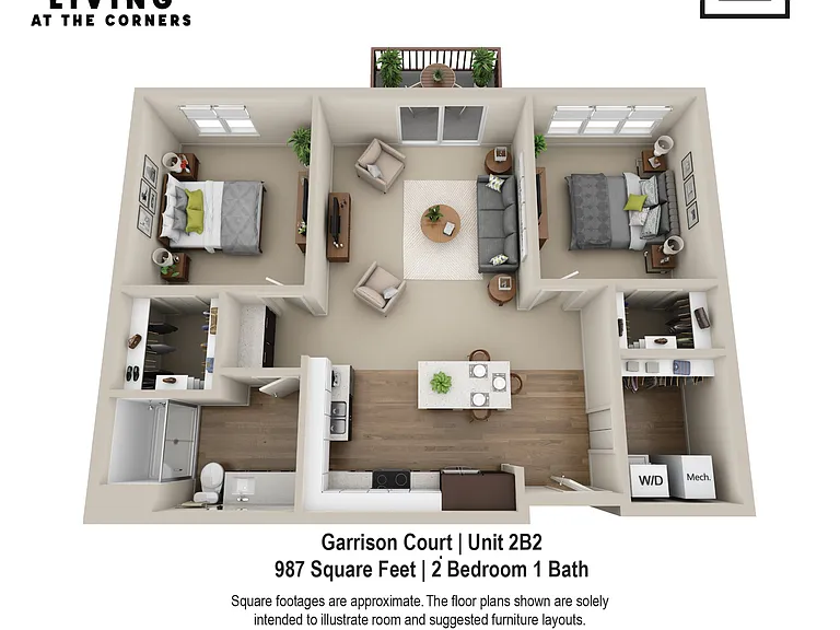 Garrison Court Unit Style 2B2 Garrison Court Unit Style 2B2