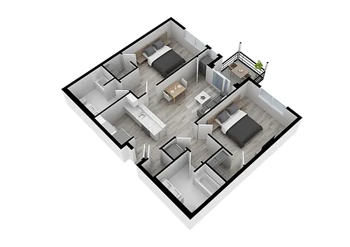 Floor plan 2 Bed / 2 Bath