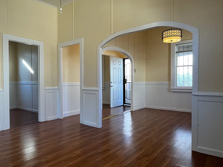 living, dining view