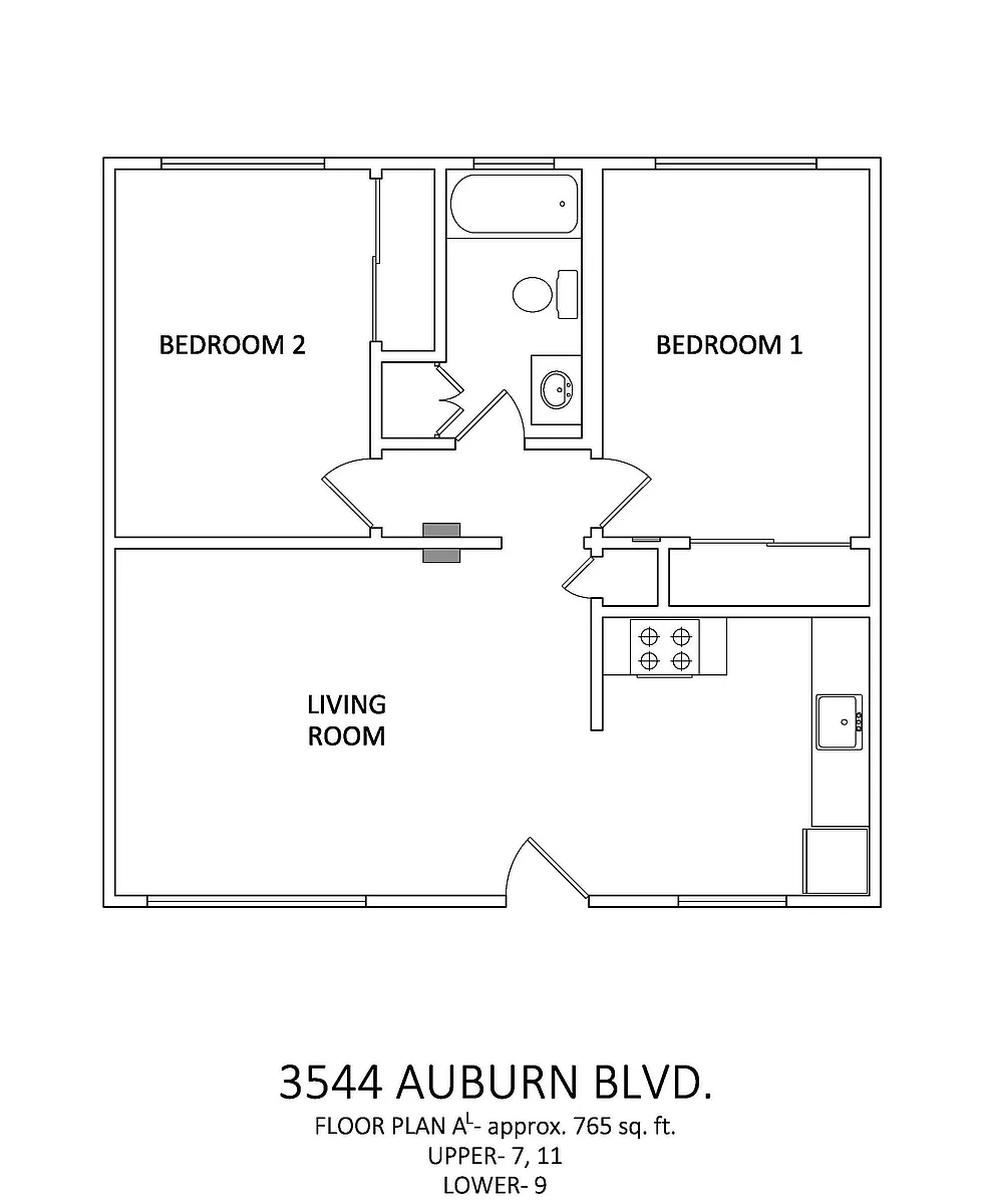 Floor plan Two Bedroom