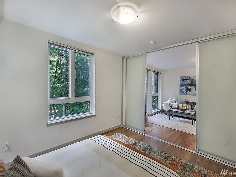 Sliding doors that allow for flexible use of second bedroom