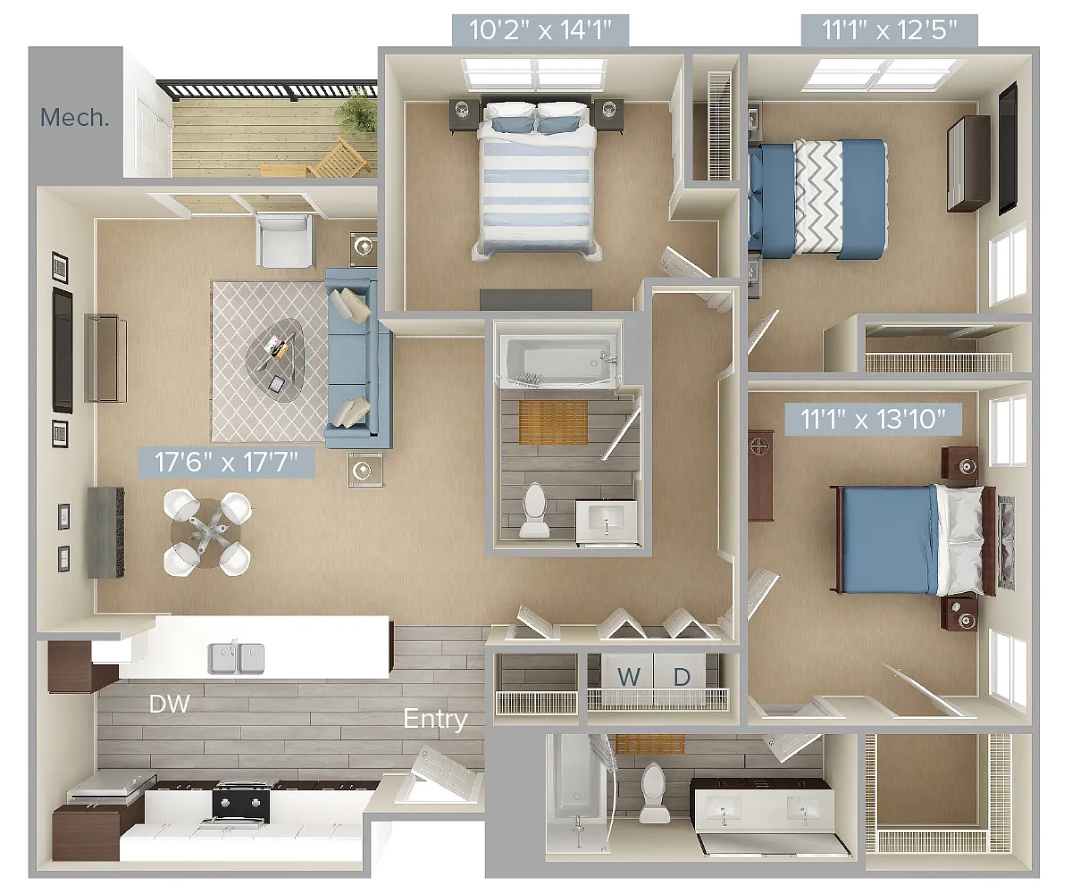 Floor plan Furnished-f-C1-2