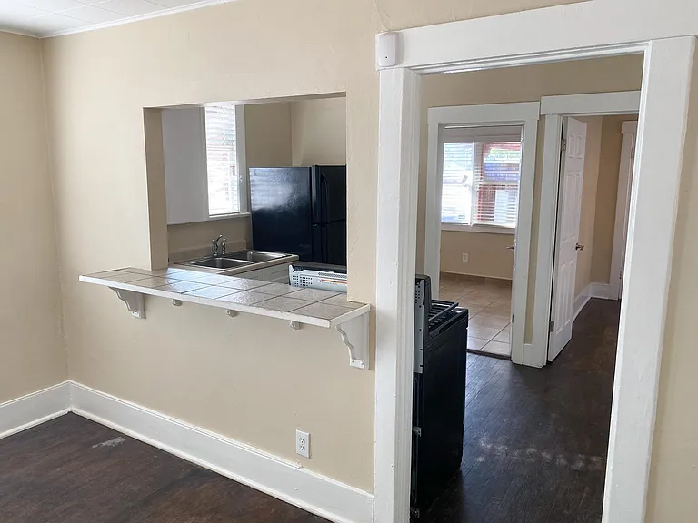 View to Kitchen with Bar Top