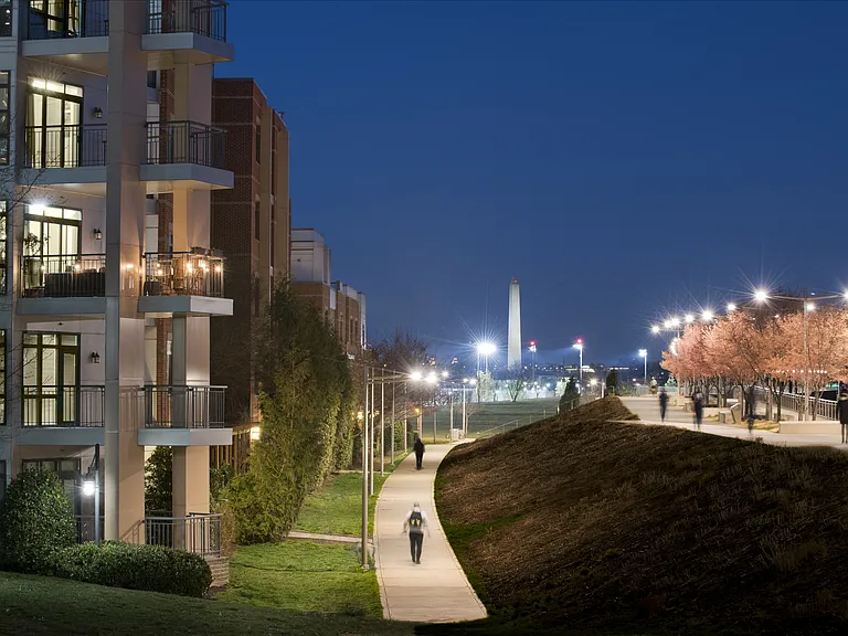 Night view outside of community