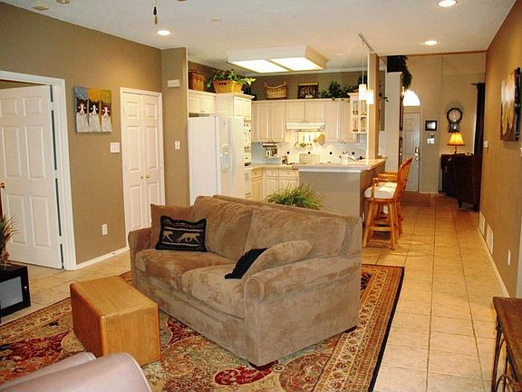 Kitchen and family room