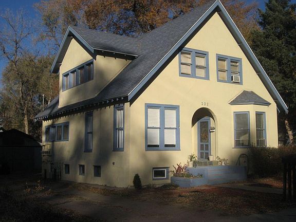 Front of House. Apartment is lower left unit.