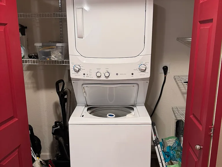 Full Size Stackable Washer/Dryer Combo and Utility Closet
