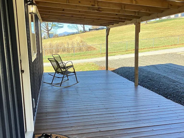 Large covered porch