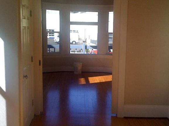Looking from bedroom forward to living room closet on left a