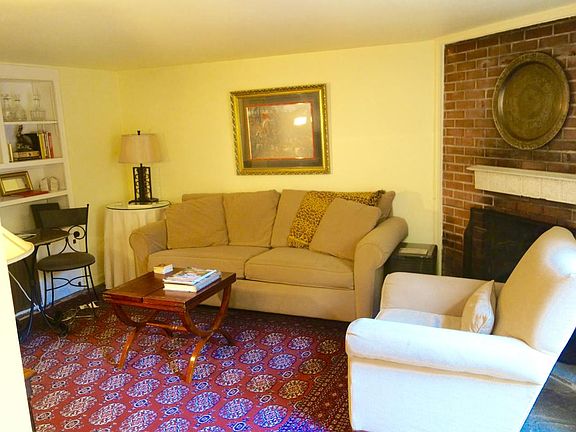 Living room has a sleeper sofa for guests