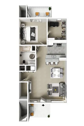 Floor plan 1 X 1