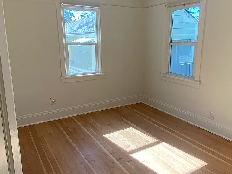 Bedroom 2 with mini split for air conditioning and heat