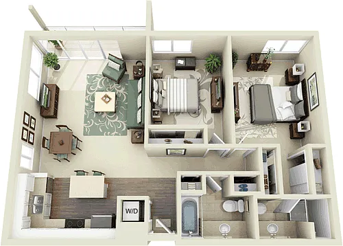 Floor plan 2 Bedroom B