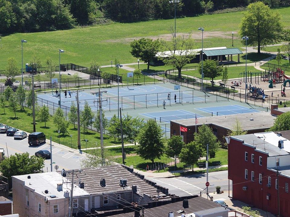 Local tennis court in Locust Point.