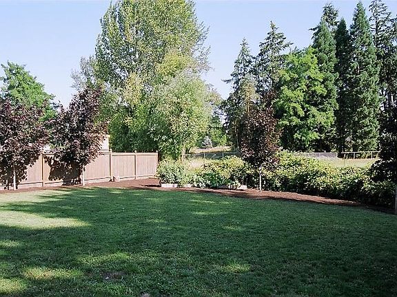 Back yard with view of city park