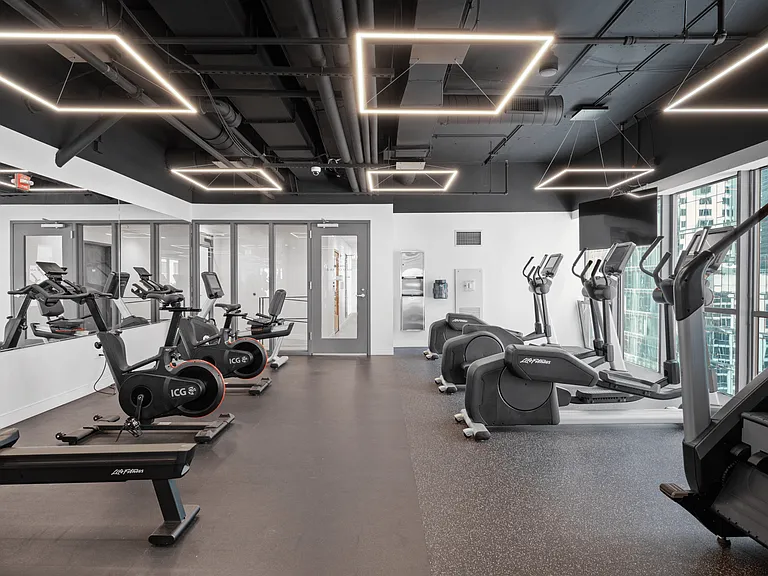 Cardio equipment in the fitness center at Shoreham and Tides