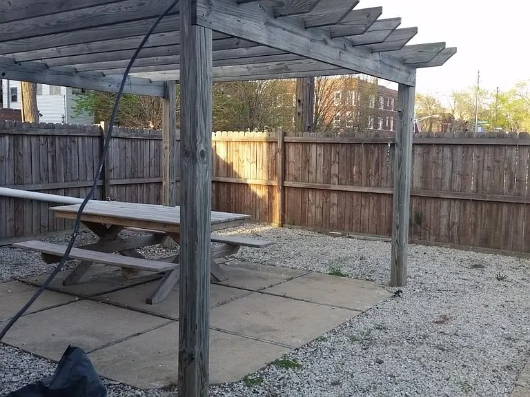 private patio in back of building great for grilling