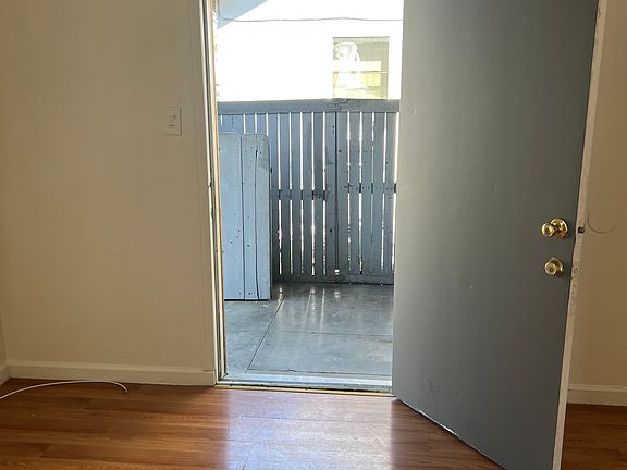 Private porch with gate.