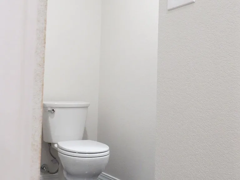 basement bathroom view from living area