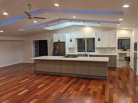 Open concept kitchen and living room