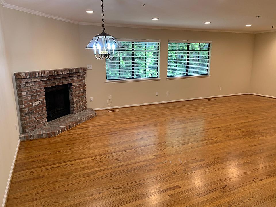 Main floor family room with fireplace