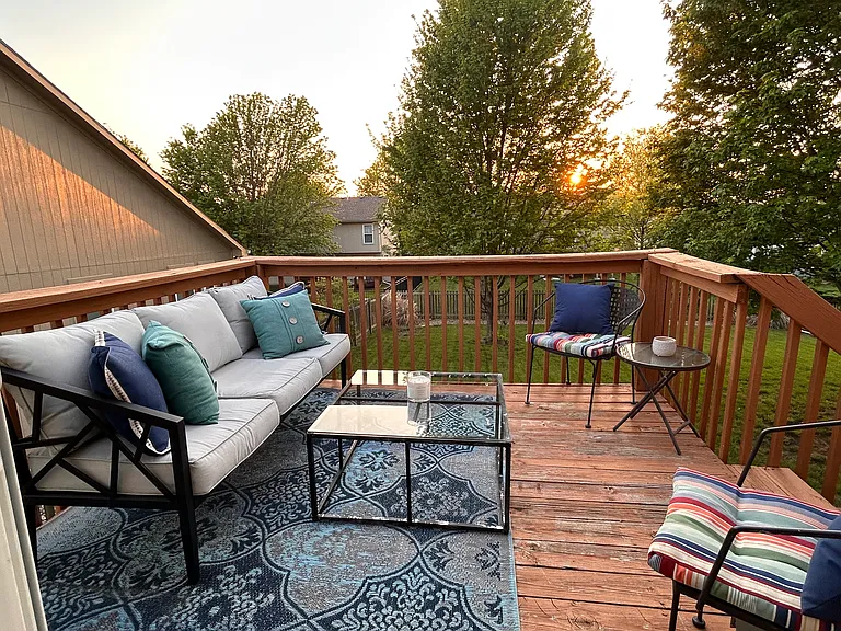 Deck off of dining room