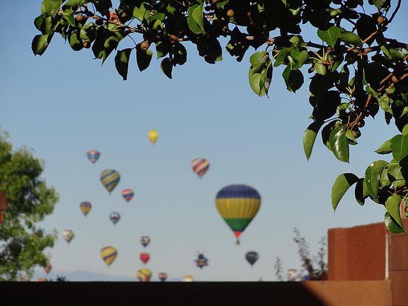 Backyard views during Balloon Fiesta