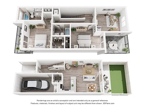 Floor plan Two-Story Townhome with Garage C