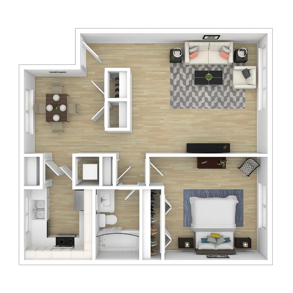 Floor plan One Bedroom