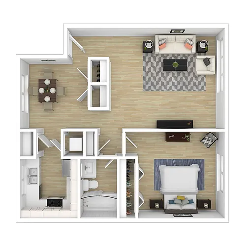 Floor plan One Bedroom