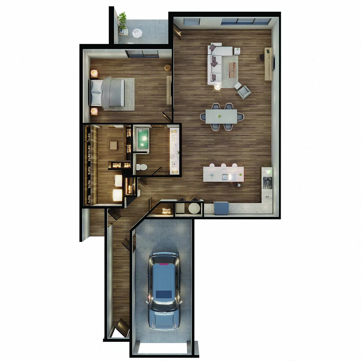 Floor plan Indigo Townhome w/ Garage