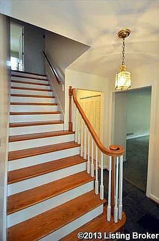 Stairs from front entry view