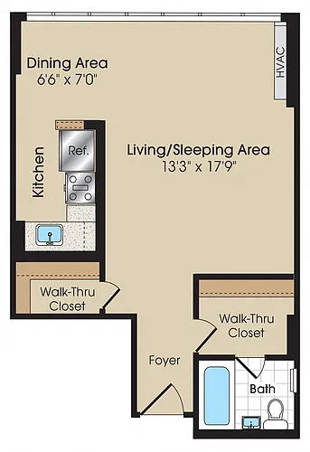 Floor plan Studio B