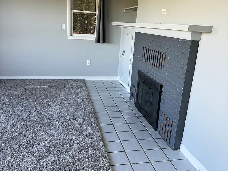 wood burning fireplace