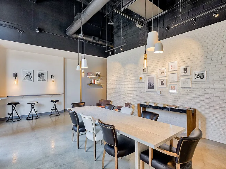 Conference table inside the business center