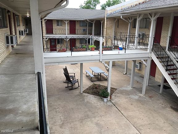 View of the bridge, over the court yard