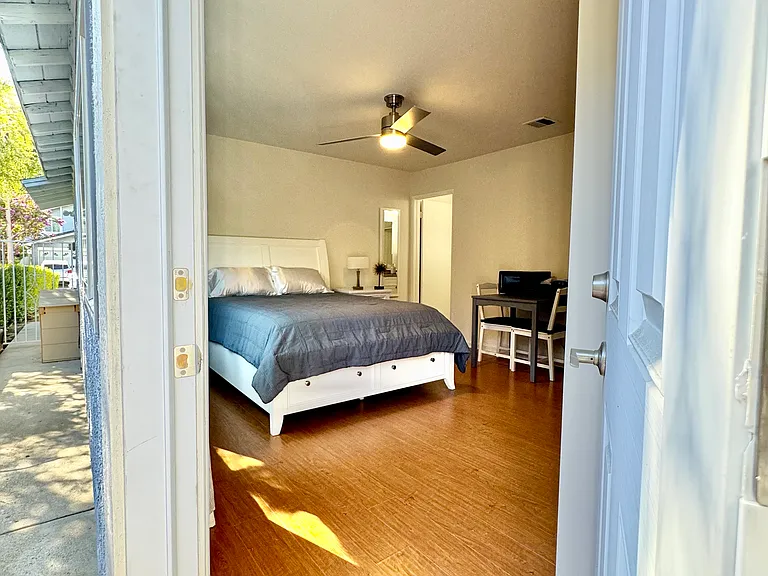 Private entrance to the room.