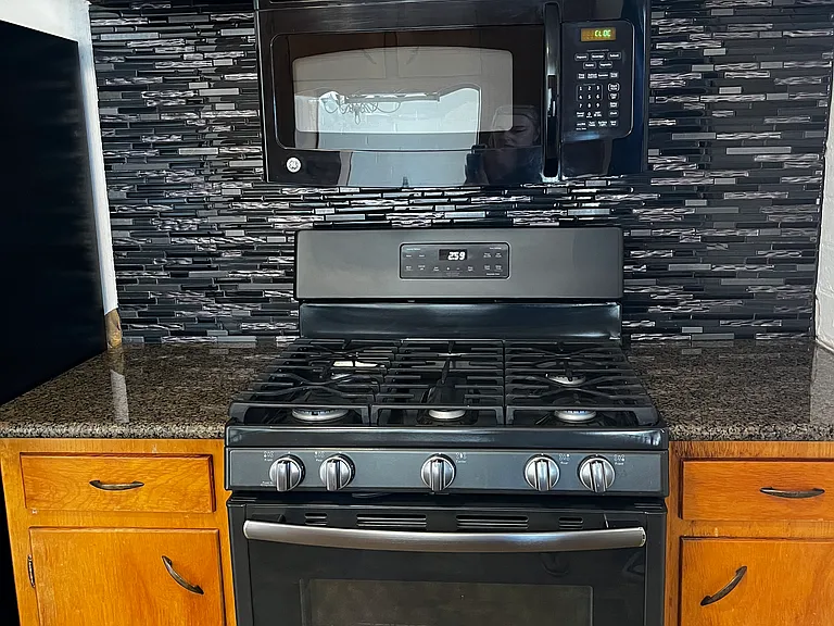 Gas stove, oven and microwave