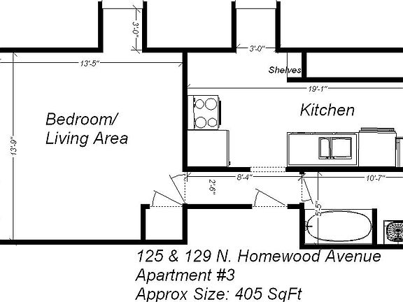 2nd image of 125 N Homewood Ave #3
