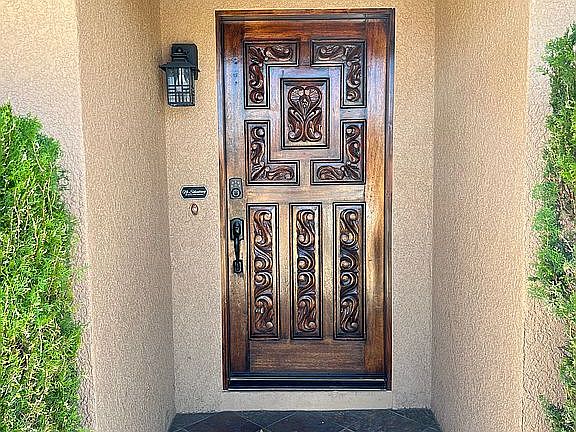 Front door; exterior