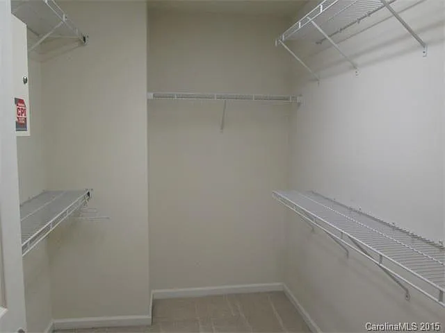 Walk in closet attached to master