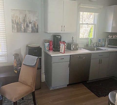 Window in Kitchen facing yar