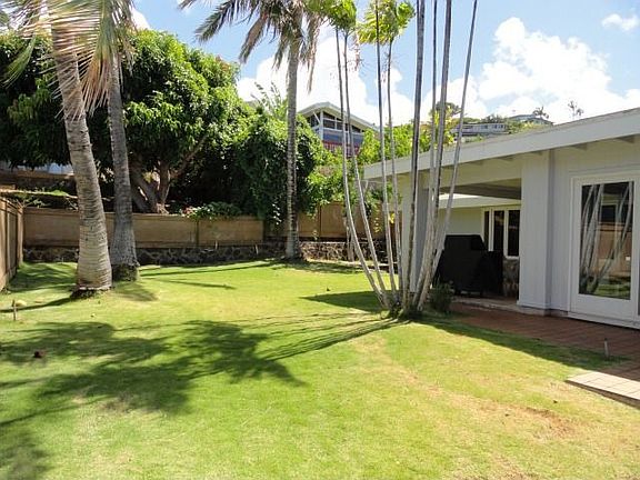 Fenced back yard